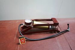 Vintage Foot Pump with Gauge.