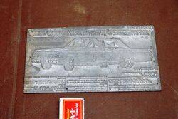 Vintage Ford Fairlane 500 Advertising Printers Block.