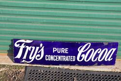 Vintage Fry's Pure Concentrated Cocoa Enamel Sign. #