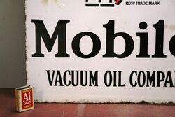 Vintage Gargoyle Mobiloil Double Sided Enamel Sign