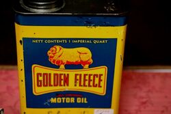 Vintage Golden Fleece CinemaScope 1quart Tin 