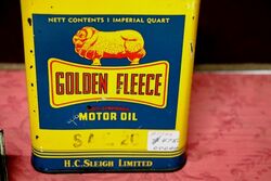 Vintage Golden Fleece CinemaScope 1quart Tin 