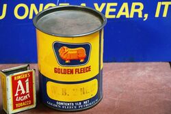 Vintage Golden Fleece Duo Wheel Bearing 1lb Grease Tin.