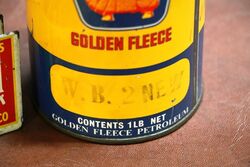 Vintage Golden Fleece Duo Wheel Bearing 1lb Grease Tin