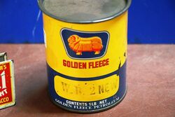 Vintage Golden Fleece Duo Wheel Bearing 1lb Grease Tin