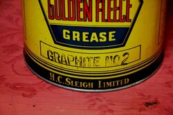 Vintage Golden Fleece HEX 5lb Graphite No 2 Grease Tin