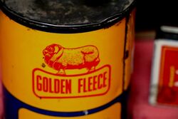Vintage Golden Fleece Ram on Bone Water Pump 1lb Tin