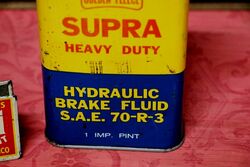 Vintage Golden Fleece Supra Heavy Duty Brake Fluid Tin