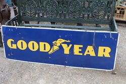 Vintage GoodYear Tyres Enamel Advertising Sign 