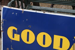 Vintage GoodYear Tyres Enamel Advertising Sign 