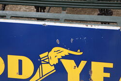 Vintage GoodYear Tyres Enamel Advertising Sign 