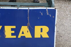 Vintage GoodYear Tyres Enamel Advertising Sign 