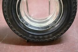 Vintage Good Year Tyre Rubber and Glass Promotional Ashtray