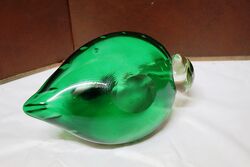 Vintage Green Murano Glass Swan Sweets Bowl 