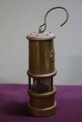 Vintage Half Size Brass Miners Lamp