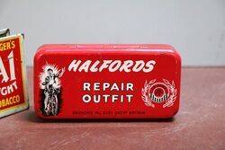 Vintage Halfords Pictorial Repair Outfit Tin.