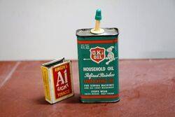 Vintage Handy Oiler. O.K's Oil Household Oil.