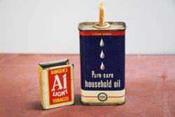 Vintage Handy Oiler. Pure-Sure Household Oil.