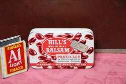 Vintage Hill's Bronchial Balsam Pastilles Tin.