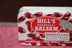 Vintage Hilland39s Bronchial Balsam Pastilles Tin