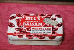 Vintage Hilland39s Bronchial Balsam Pastilles Tin