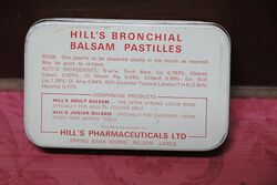 Vintage Hilland39s Bronchial Balsam Pastilles Tin