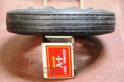 Vintage India Tyre Rubber and Glass Promotional Ashtray