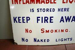 Vintage Inflammable Liquid Enamel Sign 