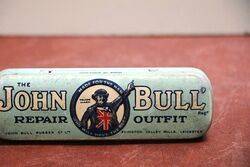 Vintage John Bull Repair Outfit Pictorial Tin With Contents