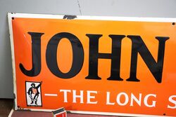 Vintage John Bull Tyre Convex Enamel Adv Sign 