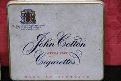 Vintage John Cotton Extra Fine Cigarettes Tin