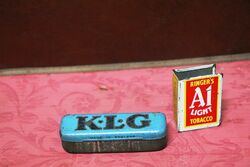 Vintage K.L.G Blue Spark Plug Tin.
