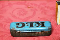 Vintage KLG Blue Spark Plug Tin