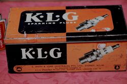 Vintage KLG F50 Spark Plug Part Pictorial Tin