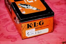 Vintage KLG F50 Spark Plug Part Pictorial Tin
