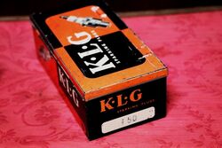 Vintage KLG F50 Spark Plug Part Pictorial Tin