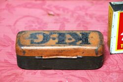 Vintage KLG Orange  Spark Plug Tin
