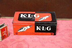 Vintage KLG Spark Plug Pictorial Tin
