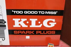 Vintage KLG Spark Plug Pictorial Wall Cabinet