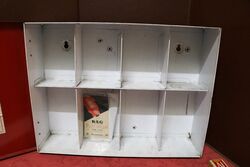 Vintage KLG Spark Plug Pictorial Wall Cabinet