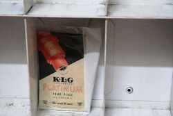 Vintage KLG Spark Plug Pictorial Wall Cabinet