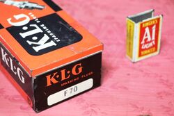 Vintage KLG Sparking Plugs Pictorial Tin Container Box