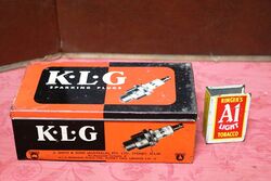 Vintage KLG Sparking Plugs Pictorial Tin Container Box