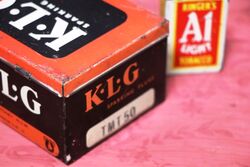 Vintage KLG Sparking Plugs Pictorial Tin Container Box