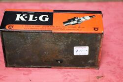 Vintage KLG Sparking Plugs Pictorial Tin Container Box