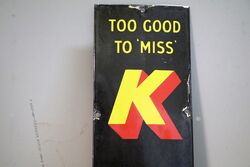 Vintage KLG Sparking Plugs Small Strip Enamel Sign 