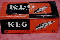 Vintage KLG TFS20 Spark Plug Part Pictorial Tin