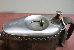 Vintage Kayeand39s Boat Shape Button Pump Oiler