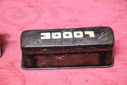 Vintage LODGE Spark Plug Tin
