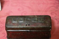 Vintage LODGE Spark Plug Tin